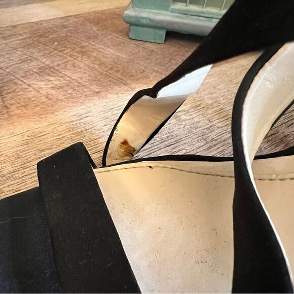 Black satin Imagine Vince Camuto Devin Platform Sandal size 6 - Picture 9 of 9